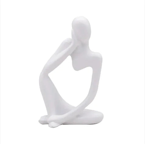 Abstract Thinker Resin Sculpture