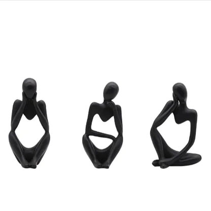 Abstract Thinker Resin Sculpture