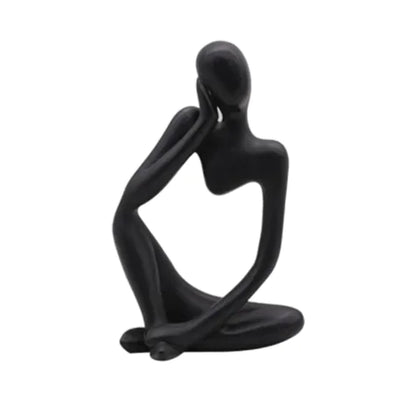 Abstract Thinker Resin Sculpture