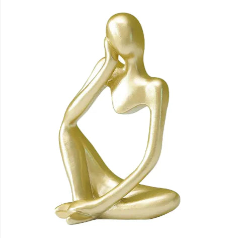 Abstract Thinker Resin Sculpture